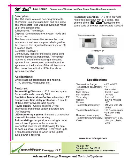 T53 Spec sheet rev 120511.cdr - AmeriStar Energy