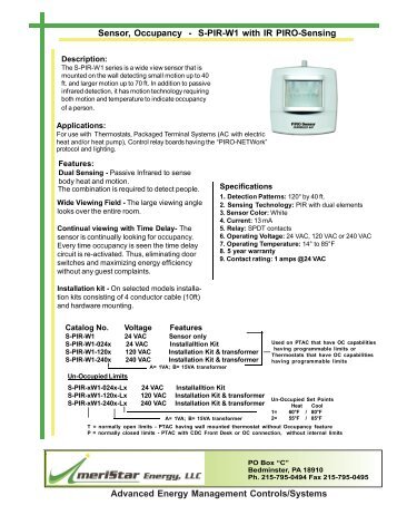 s-piro-w1-motion-sensor - AmeriStar Energy