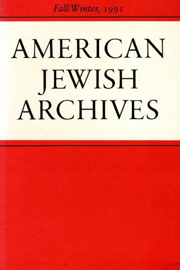 Brief Notices - American Jewish Archives