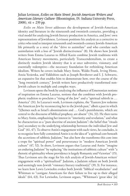 The American Jewish Archives Journal, Volume LXI 2009, Number 1