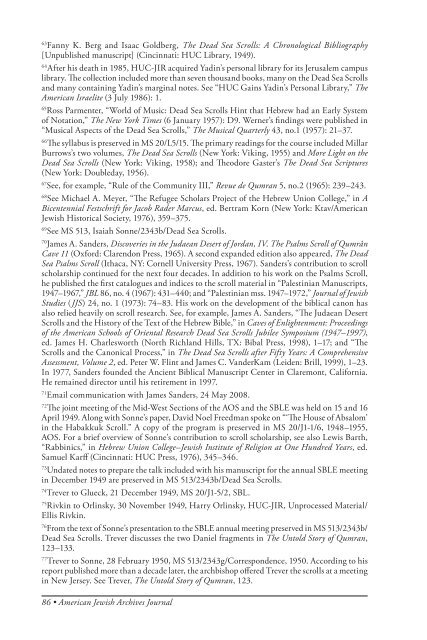 The American Jewish Archives Journal, Volume LXI 2009, Number 1