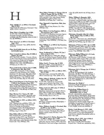 H | The Concise Dictionary of American Jewish Biography