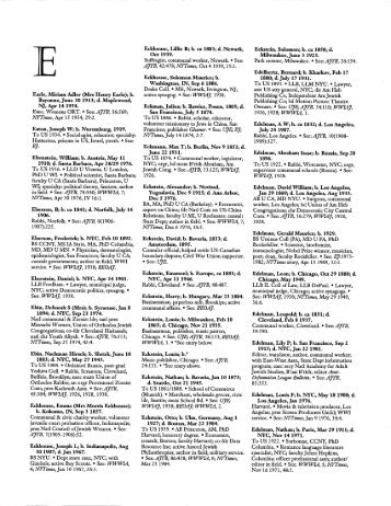E | The Concise Dictionary of American Jewish Biography