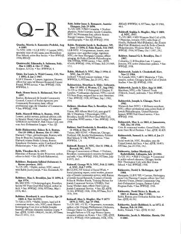 R | The Concise Dictionary of American Jewish Biography