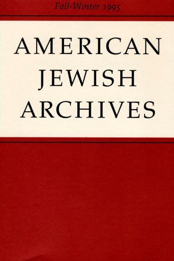 Letters to the Editor - American Jewish Archives