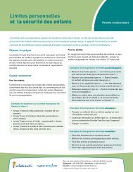 Limites personnelles et la sécurité des enfants - Kids in the Know