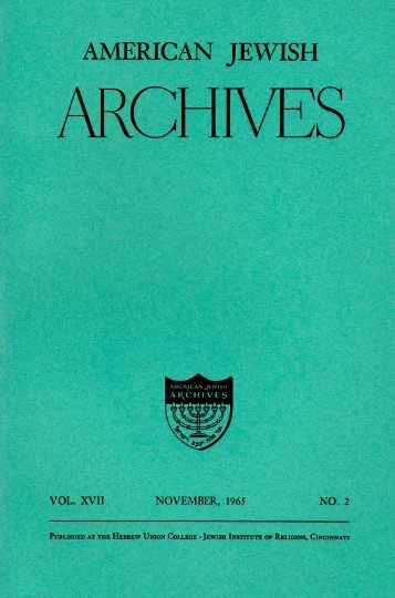 American Tewish Archives - American Jewish Archives