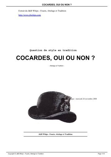 COCARDES, OUI OU NON ? - J&B Whips