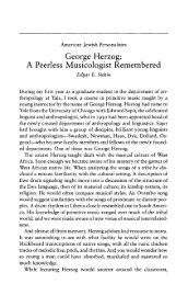 George Herzog - American Jewish Archives