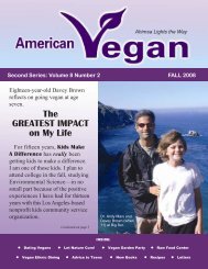 Volume 8 Number 2 FALL 2008 - American Vegan Society