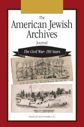 American Jewish Archives Journal, Volume 64, Numbers 1 & 2