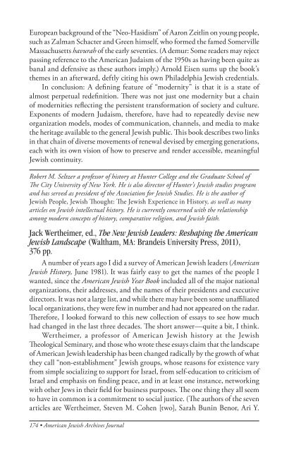 American Jewish Archives Journal, Volume 64, Numbers 1 & 2