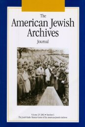 The American Jewish Archives Journal