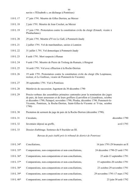 fonds judiciaires et pénitentiaires de la période révolutionnaire