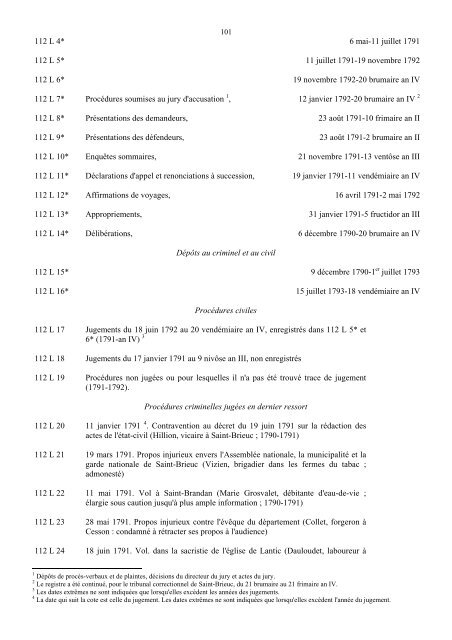 fonds judiciaires et pénitentiaires de la période révolutionnaire