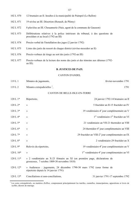 fonds judiciaires et pénitentiaires de la période révolutionnaire