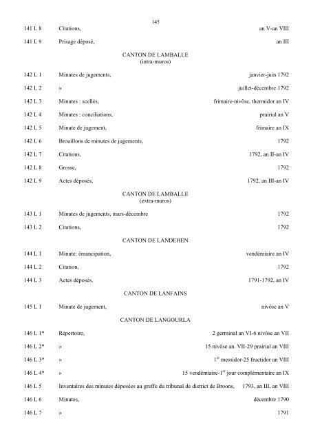 fonds judiciaires et pénitentiaires de la période révolutionnaire