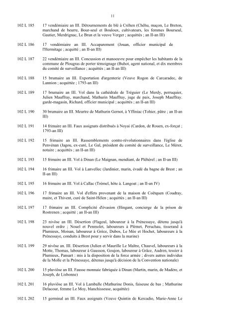 fonds judiciaires et pénitentiaires de la période révolutionnaire