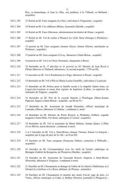 fonds judiciaires et pénitentiaires de la période révolutionnaire