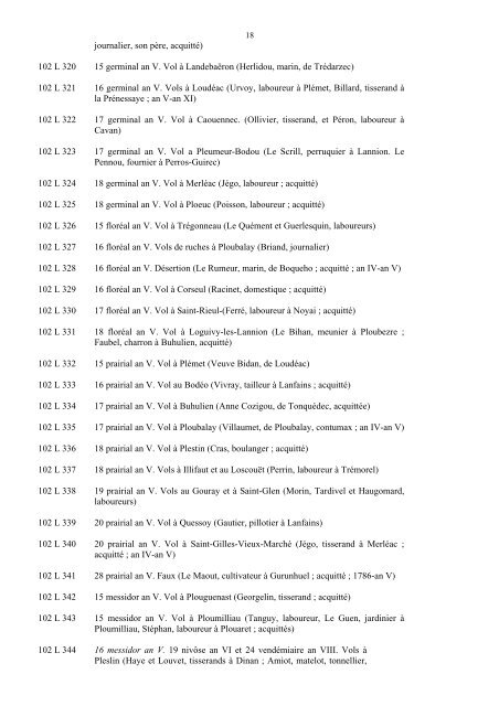 fonds judiciaires et pénitentiaires de la période révolutionnaire