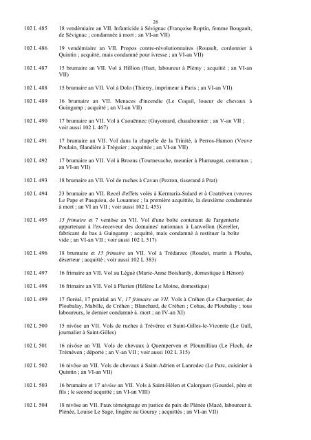 fonds judiciaires et pénitentiaires de la période révolutionnaire