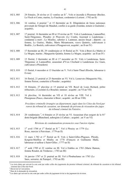 fonds judiciaires et pénitentiaires de la période révolutionnaire