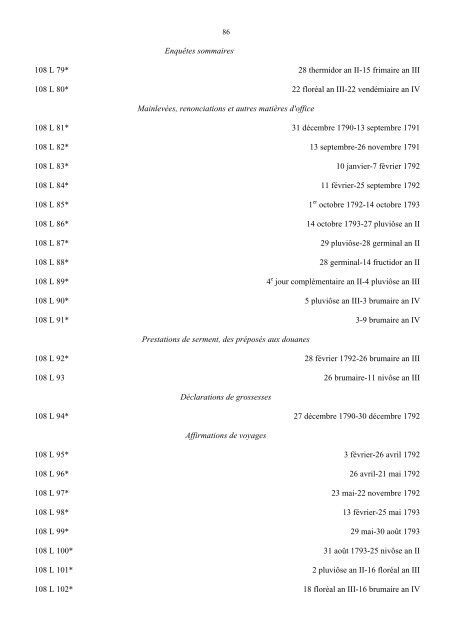 fonds judiciaires et pénitentiaires de la période révolutionnaire