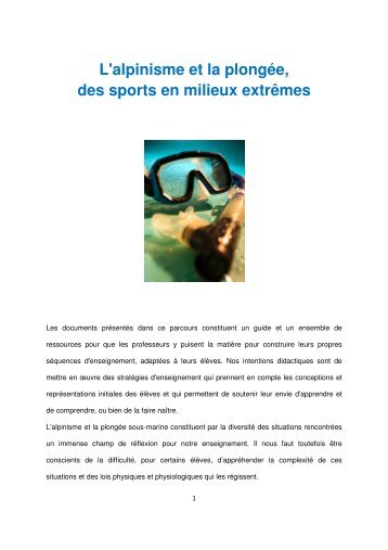 La plongée et l'alpinisme, deux sports en milieux extrêmes