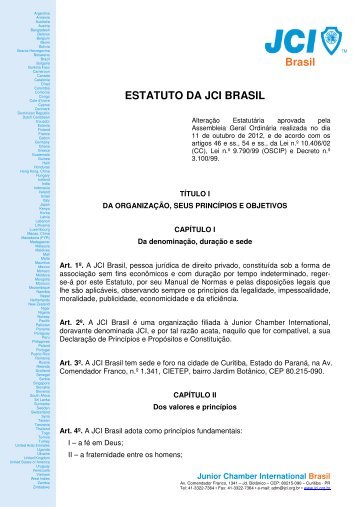 Brasil ESTATUTO DA JCI BRASIL - Junior Chamber International