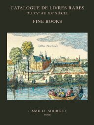 CATALOGUE DE LIVRES RARES FINE BOOKS - Camille Sourget