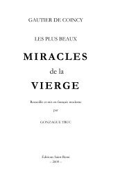 MIRACLES VIERGE - Edition Saint Remi