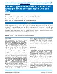 Effect of copper on composition, structural and optical properties of ...