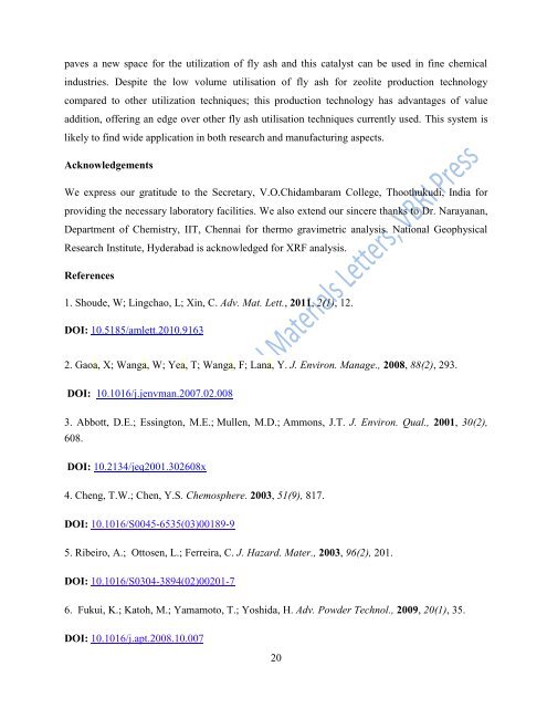 Synthesis, characterization and catalytic activity of transition metal ...