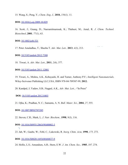 Synthesis, characterization and catalytic activity of transition metal ...