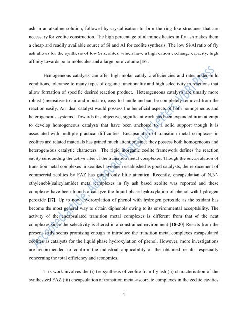 Synthesis, characterization and catalytic activity of transition metal ...