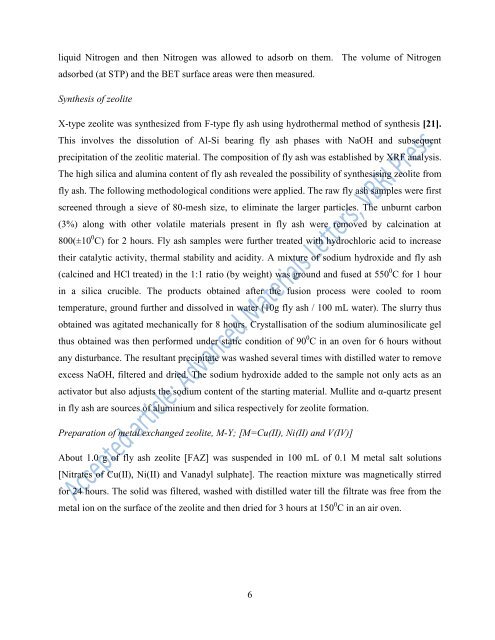 Synthesis, characterization and catalytic activity of transition metal ...