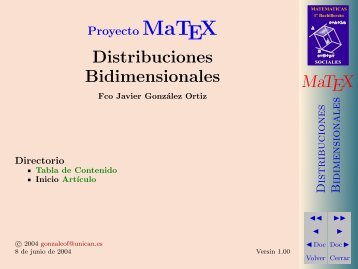MaTEX Distribuciones Bidimensionales