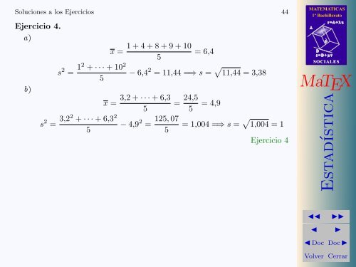 MaTEX Estad´ıstica Descriptiva