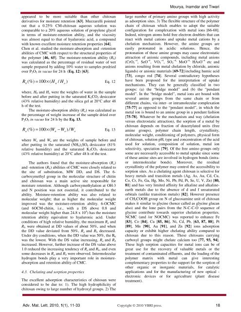 Carboxymethyl chitosan and its applications - Advanced Materials ...