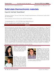 Solid state thermochromic materials - Advanced Materials Letters