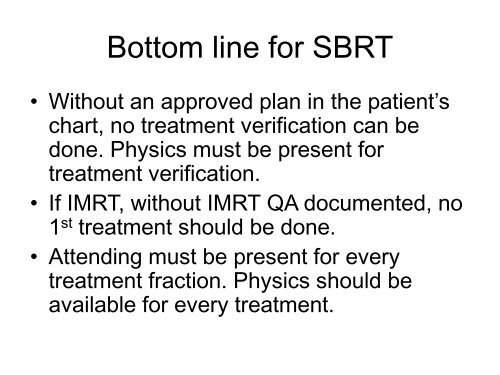 SBRT Treatment Planning: Practical Considerations