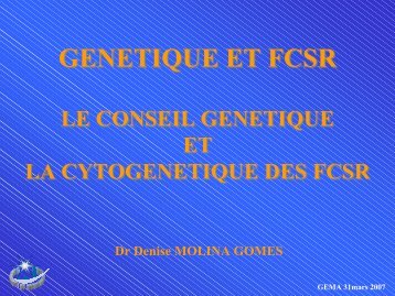 Génétique et FCS récidivantes - RAISOvo