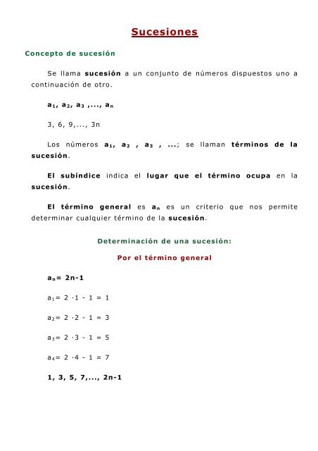 Sucesiones - Amolasmates