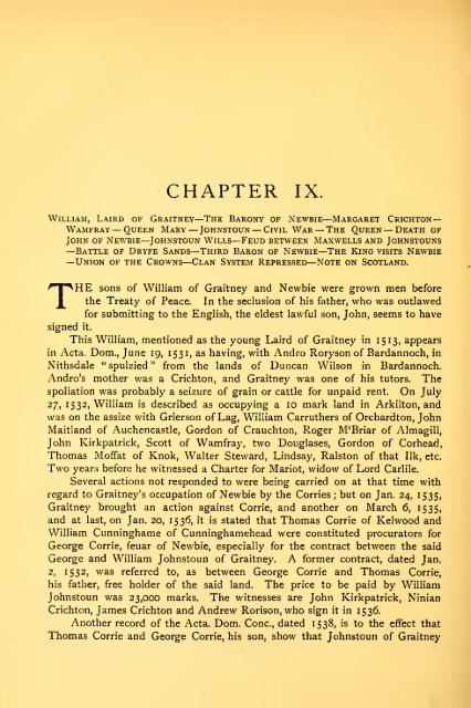 History of the Johnstones, 1191-1909, with ... - Electric Scotland