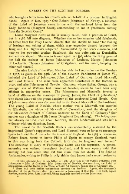 History of the Johnstones, 1191-1909, with ... - Electric Scotland