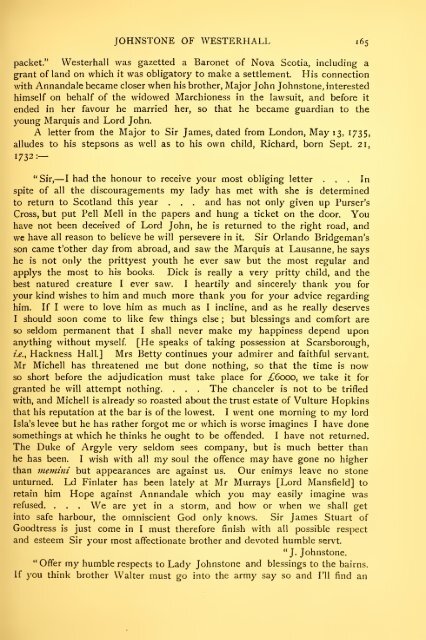 History of the Johnstones, 1191-1909, with ... - Electric Scotland