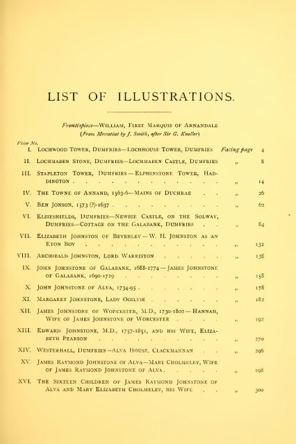 History of the Johnstones, 1191-1909, with ... - Electric Scotland