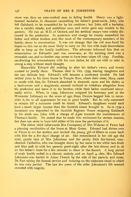 History of the Johnstones, 1191-1909, with ... - Electric Scotland