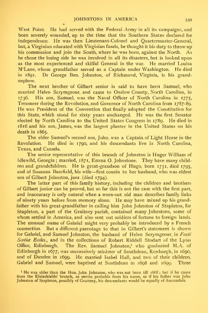 History of the Johnstones, 1191-1909, with ... - Electric Scotland