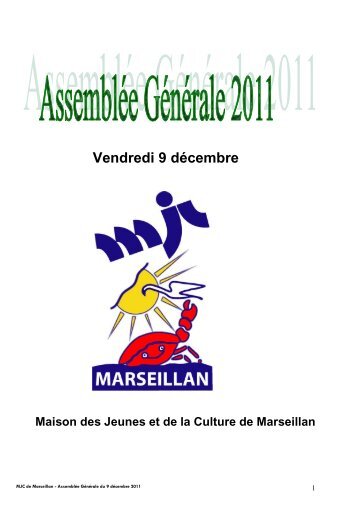 Rapport moral 2010/2011 - Marseillan